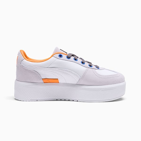 Palermo Elevata Club FlagWns Women, PUMA White-Silver Mist-Orange Glo, extralarge