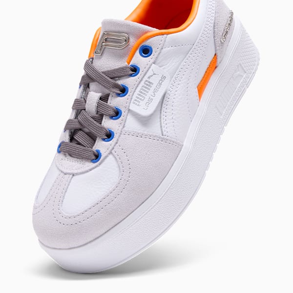 Palermo Elevata Club FlagWns Women, PUMA White-Silver Mist-Orange Glo, extralarge