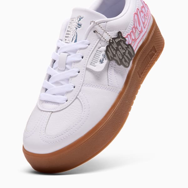 Palermo Elevata NYC Graffiti Sneakers Women, PUMA White-Poised Pink-Persian Blue, extralarge