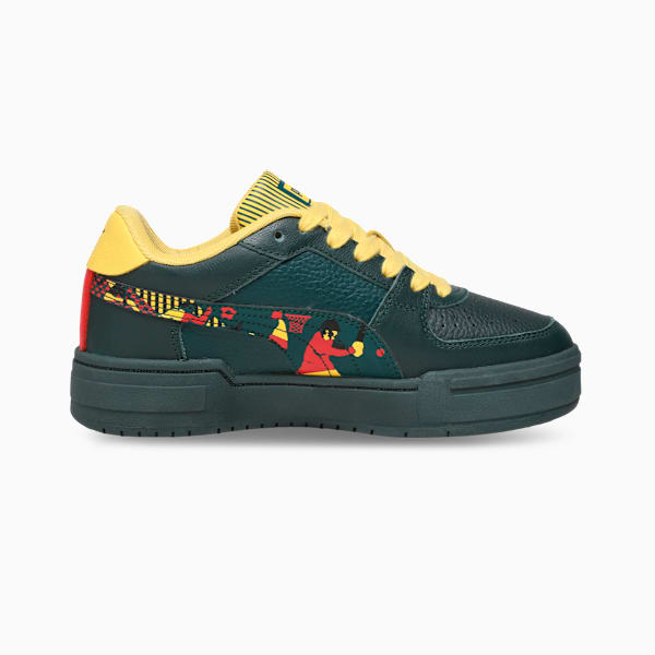CA Pro Curious Explorer Kids' Colourblock Shoes, Green Terrain-Sunny Yellow-For All Time Red, extralarge-IND