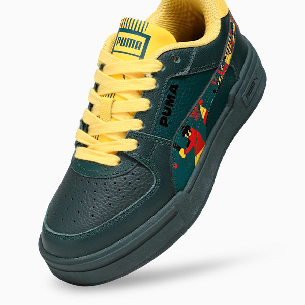 CA Pro Curious Explorer Kids' Colourblock Shoes, Green Terrain-Sunny Yellow-For All Time Red, extralarge-IND