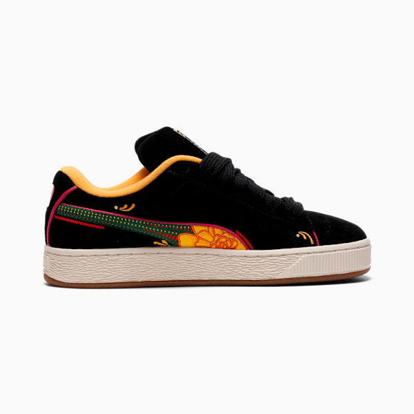 Suede XL La Catrina Sneakers Unisex, PUMA Black-Yellow Sizzle-Pinktastic-Vine, extralarge