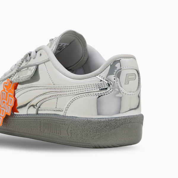 Palermo Club Vegas Leather Sneakers, Puma Silver-Glacial Gray-Orange Glo, extralarge-IND