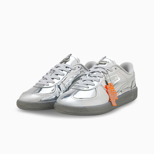 Palermo Club Vegas Leather Sneakers, Puma Silver-Glacial Gray-Orange Glo, extralarge-IND