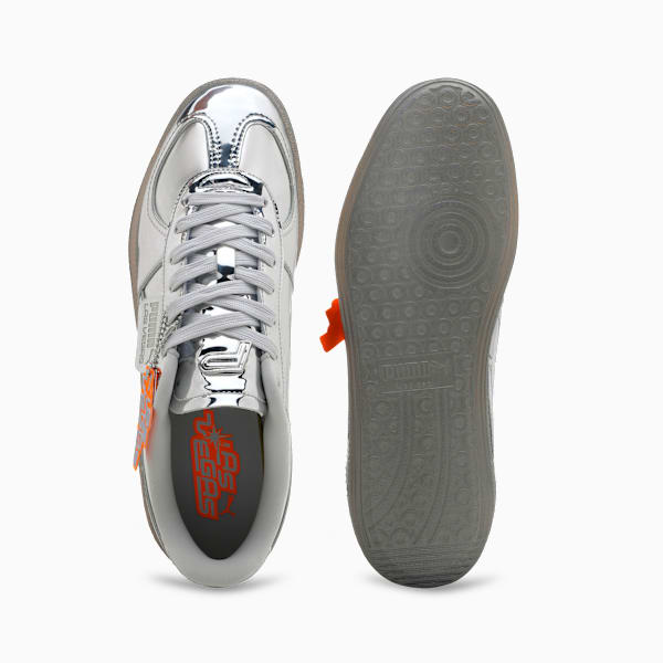 Palermo Club Vegas Leather Sneakers, Puma Silver-Glacial Gray-Orange Glo, extralarge-IND