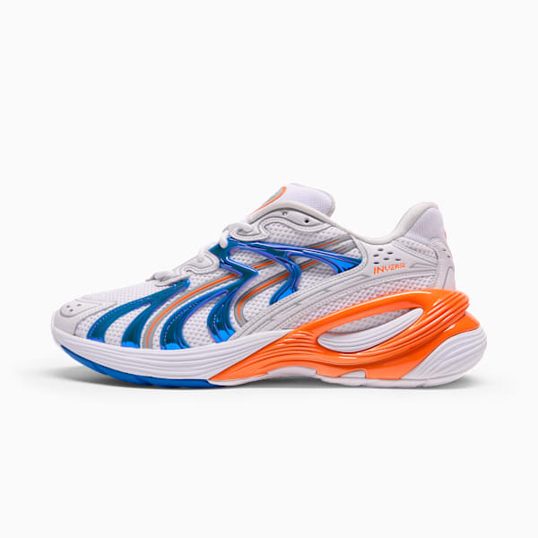 Tenis Inverse Club Flagship unisex, PUMA White-Mountain Blue-Orange Glo, extralarge