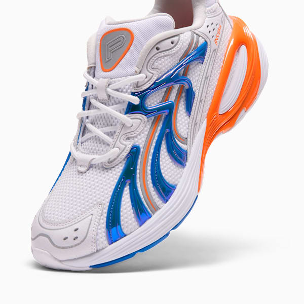 Inverse Club Las Vegas Men's Sneakers, PUMA White-Mountain Blue-Orange Glo, extralarge