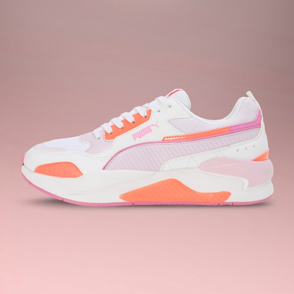 X-Ray 2 Square Women’s Superior Comfort Sneakers, Puma White-Lavender Fog-Peach Pink-Opera Mauve, extralarge-IND