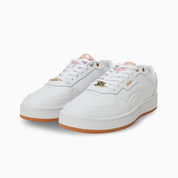 Court Classic Lux Women's Sneakers, PUMA White-Mauve Mist-PUMA Gold, extralarge-IND