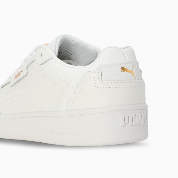 Court Classic Lux Res Unisex Sneakers, PUMA White-PUMA Gold, extralarge-IND