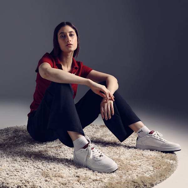 Court Classic Lux Sneakers, PUMA White-Team Regal Red-PUMA Gold, extralarge-IND