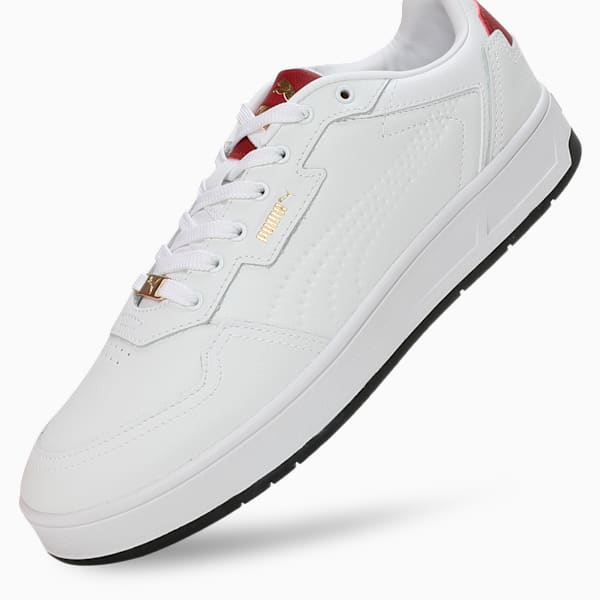 Court Classic Lux Sneakers, PUMA White-Team Regal Red-PUMA Gold, extralarge-IND