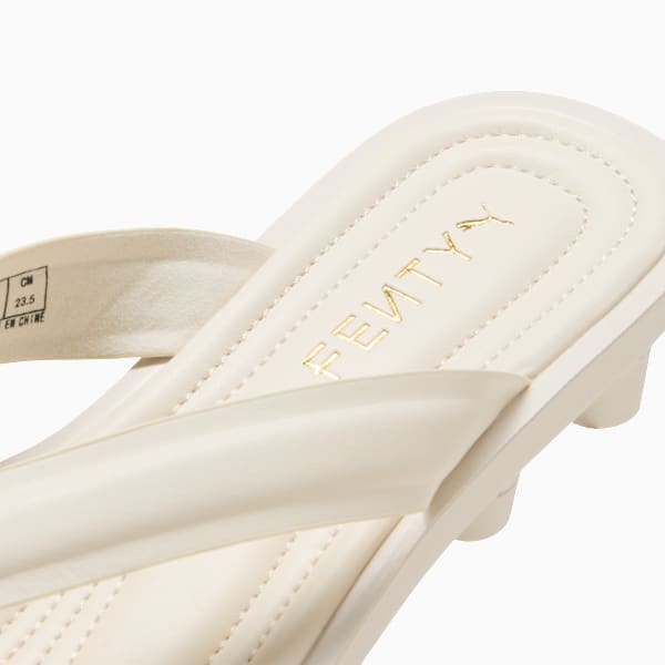 FENTY x PUMA Cat Cleat Slides Women, Alpine Snow-PUMA Gold, extralarge