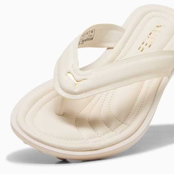 FENTY x PUMA Cat Cleat Slides Women, Alpine Snow-PUMA Gold, extralarge