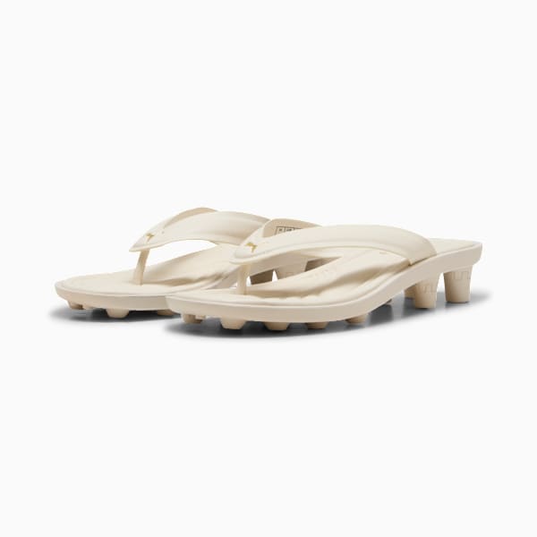FENTY x PUMA Cat Cleat Slides Women, Alpine Snow-PUMA Gold, extralarge