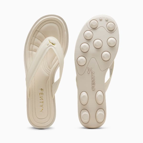 FENTY x PUMA Cat Cleat Slides Women, Alpine Snow-PUMA Gold, extralarge
