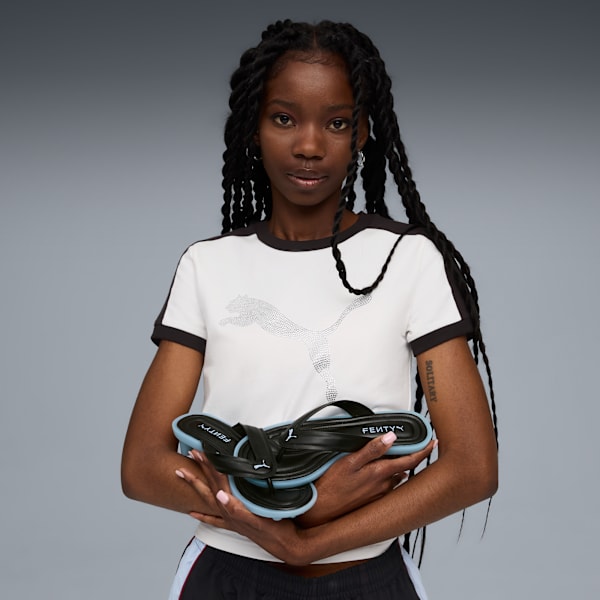 PUMA X FENTY Cat Cleat L, PUMA Black-Haute Tropic, extralarge