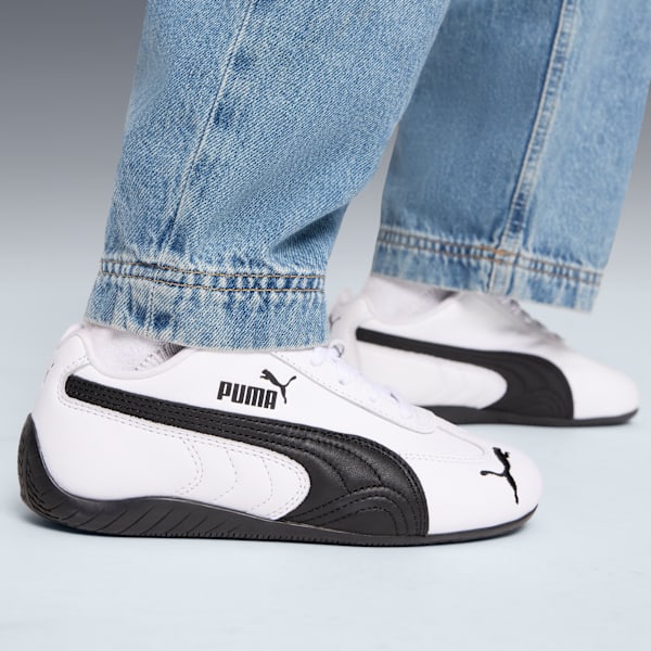Speedcat Full Leather Sneakers Youth, PUMA White-PUMA Black, extralarge