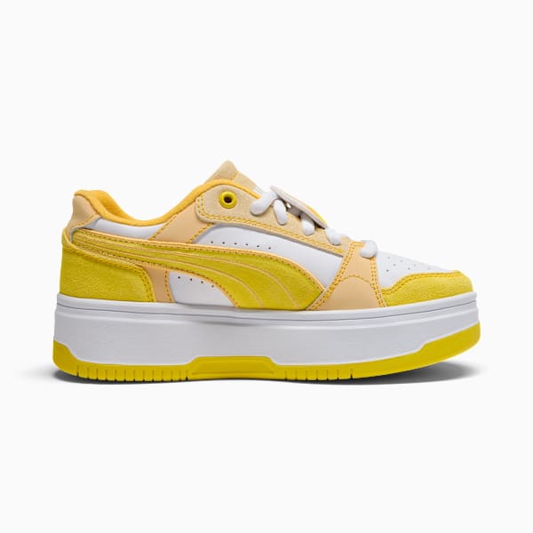 Rebound Femme Junie Sneakers Big Kids, Speed Yellow-Chamomile-PUMA White, extralarge