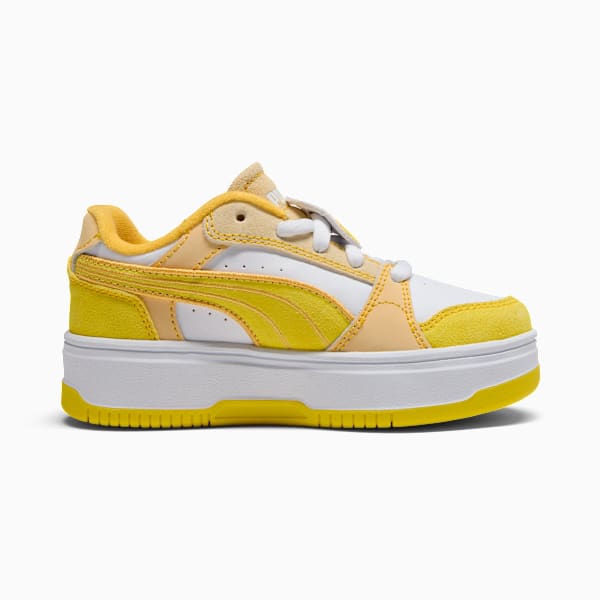 Rebound Femme Junie Sneakers Little Kids, Speed Yellow-Chamomile-PUMA White, extralarge