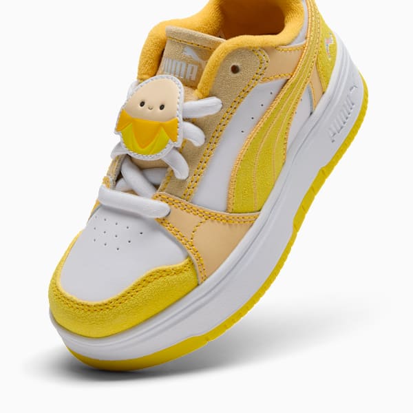 Rebound Femme Junie Sneakers Little Kids, Speed Yellow-Chamomile-PUMA White, extralarge