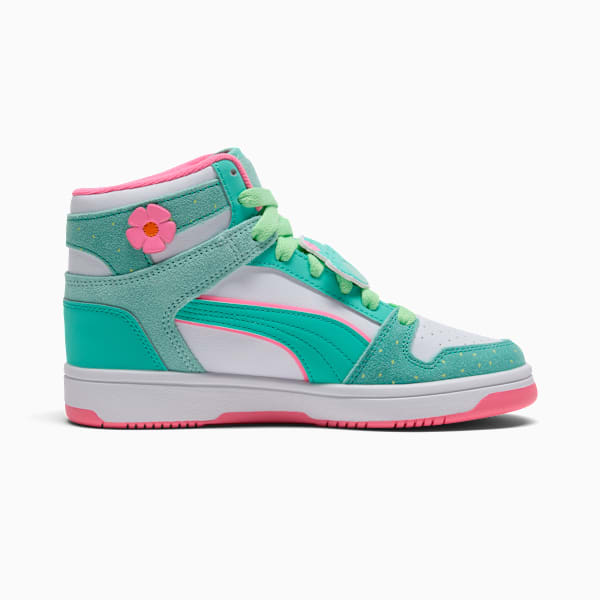 Rebound Layup Graciela Sneakers Big Kids, Mint-PUMA White-Mint Melt, extralarge