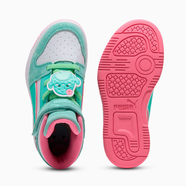 Rebound Layup Graciela Sneakers Little Kids, Mint-PUMA White-Mint Melt, extralarge