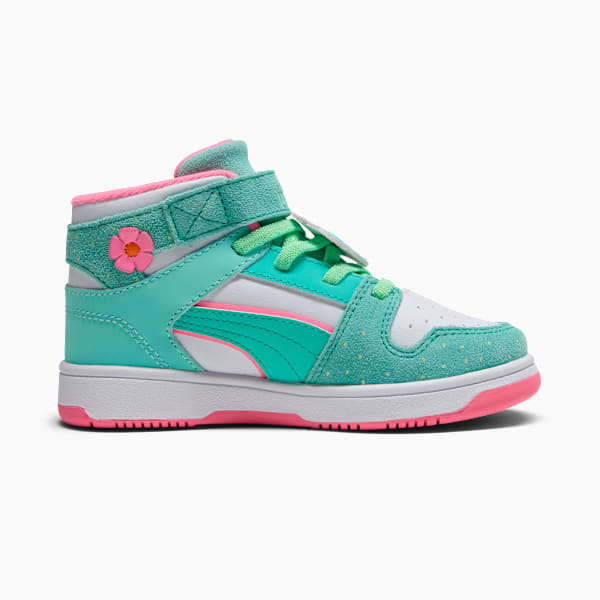 Rebound Layup Graciela Sneakers Little Kids, Mint-PUMA White-Mint Melt, extralarge