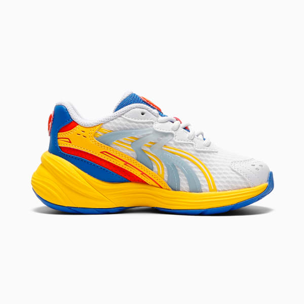 Inverse Armored Sneakers Kids, PUMA White-Pelé Yellow-Mountain Blue, extralarge