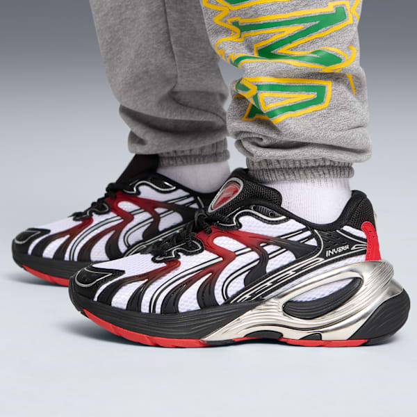 Inverse PUMATECHX JR Youth, PUMA White-PUMA Black-For All Time Red, extralarge