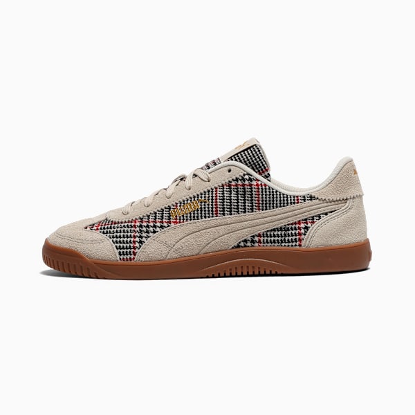 Tenis Club 5v5 Lux Plaid para hombre, Desert Dust-PUMA Gold, extralarge
