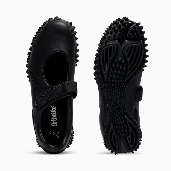 Mostro Fey Leather Sneakers Women, PUMA Black, extralarge