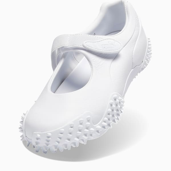 Mostro Fey Leather Women's Shoes, PUMA White, extralarge