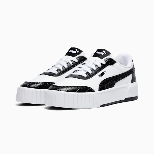Tenis con estampado animal Carina Mia Croc para mujer, PUMA White-PUMA Black, extralarge