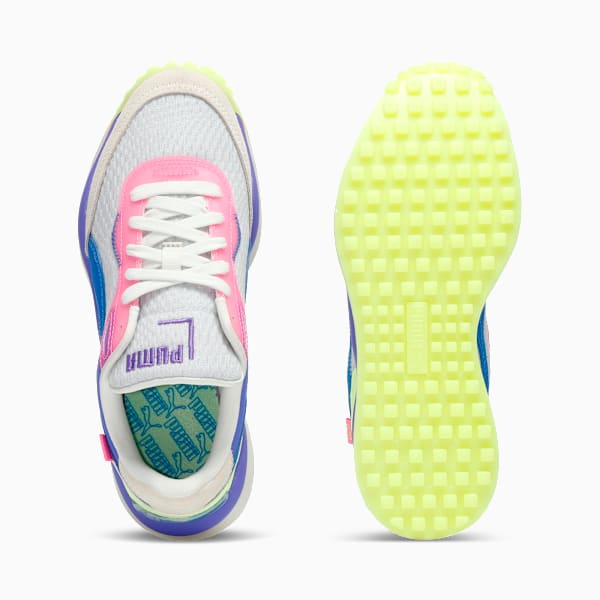 Style Rider Lumi Women's Colorblock Sneakers, Silver Mist-Ultra Blue-Fizzy Light, extralarge-IND