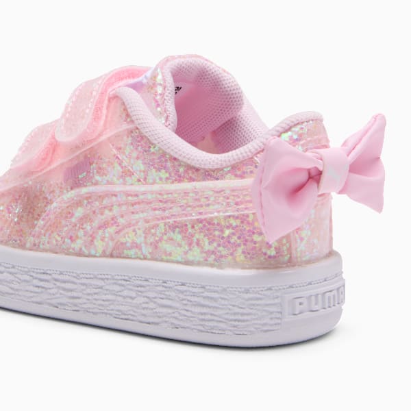 Basket Bow Metallic Toddlers, Pearl Pink-PUMA White, extralarge