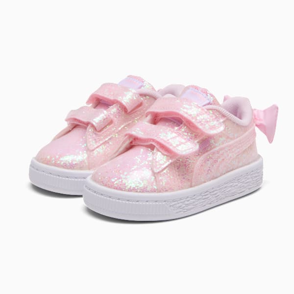 Basket Bow Metallic Toddlers, Pearl Pink-PUMA White, extralarge