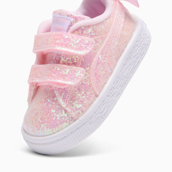 Basket Bow Metallic Toddlers, Pearl Pink-PUMA White, extralarge