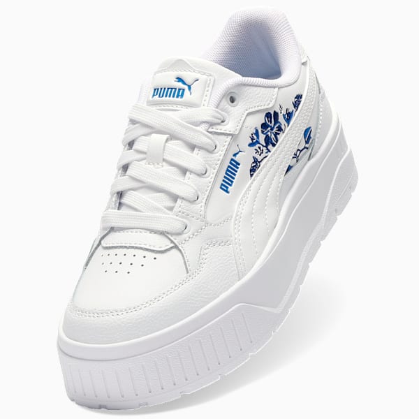Karmen II Idol Vintage Flower Sneakers Women, PUMA White-Cobalt Glaze-PUMA Team Royal, extralarge