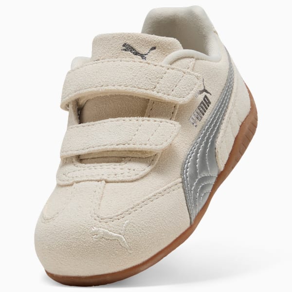 Tenis Speedcat Metallic Hook-And-Loop para infantes, Alpine Snow-PUMA Silver, extralarge