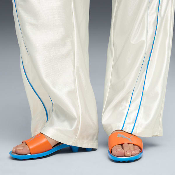 FENTY x PUMA Women's Chic Slides, Rickie Orange-Racing Blue, extralarge