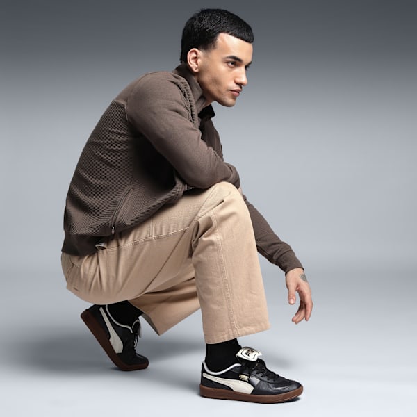 Palermo Premium Leather Sneakers, PUMA Black-Warm White, extralarge-IND