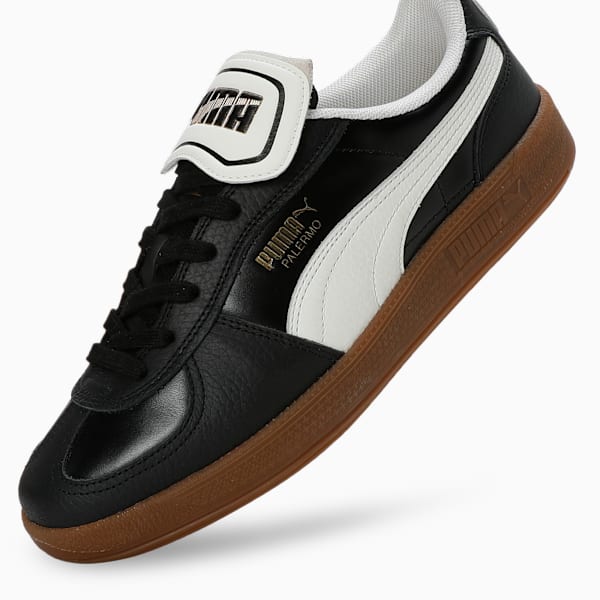 Palermo Premium Leather Sneakers, PUMA Black-Warm White, extralarge-IND