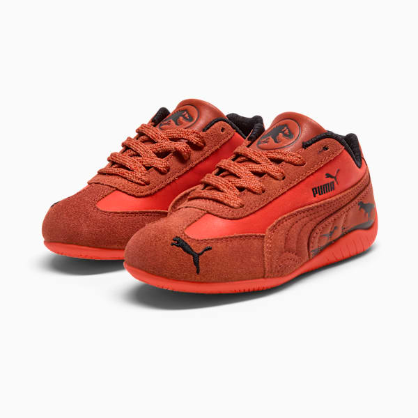 PUMA x JURASSIC WORLD Speedcat Little Kids' Sneakers, Candy Apple-Bordeaux Red-Apple Cider, extralarge
