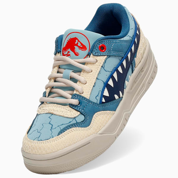 PUMA x JURASSIC WORLD Rebound Big Kids' Mid-Top Sneakers, Seafoam-PUMA Navy-Creamy Vanilla, extralarge