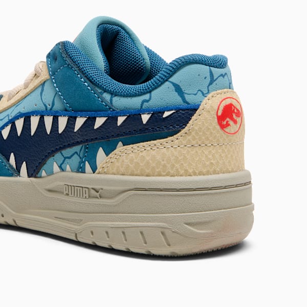 Tenis de cuello medio PUMA x JURASSIC WORLD Rebound para niños pequeños, Seafoam-PUMA Navy-Creamy Vanilla, extralarge