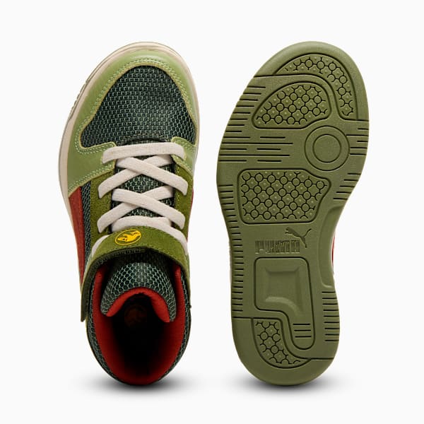 Rbound Jurassic Wrld Land Enfant, Green Moss-Mars Red-Yellow Sizzle, extralarge