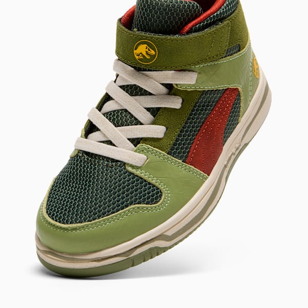 Rbound Jurassic Wrld Land Enfant, Green Moss-Mars Red-Yellow Sizzle, extralarge