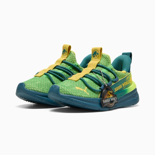 PUMA x JURASSIC WORLD One4All 2.0 Little Kids' Sneakers, Yellow Alert-Ocean Tropic-Pelé Yellow, extralarge
