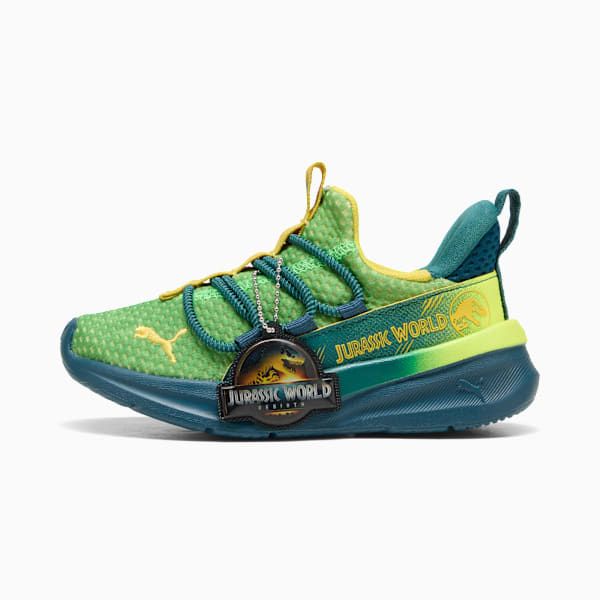 Tenis PUMA x JURASSIC WORLD One4All 2.0 para niños pequeños, Yellow Alert-Ocean Tropic-Pelé Yellow, extralarge